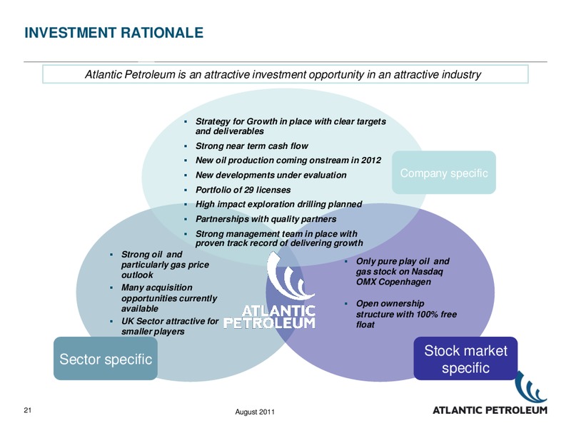 2011 2Q RESULTS – Atlantic Petroleum – slide 20
