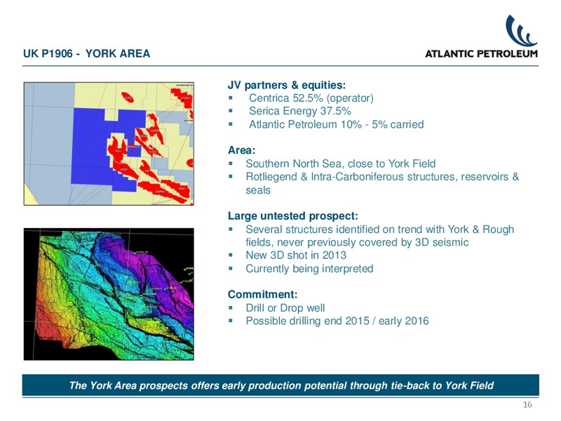 PARETO CONFERENCE – Atlantic Petroleum – slide 15
