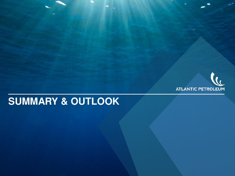 PARETO CONFERENCE PRESENTATION – Atlantic Petroleum – slide 19