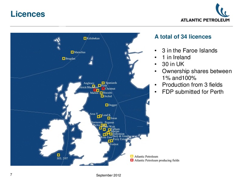 INVESTOR PRESENTATION – Atlantic Petroleum – slide 6