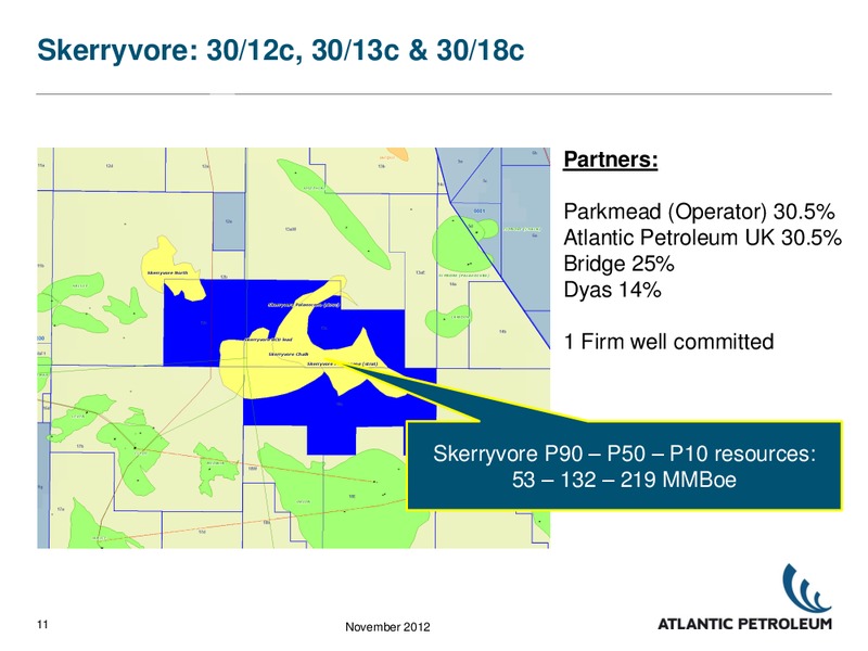 Q3 2012 – Atlantic Petroleum – slide 10