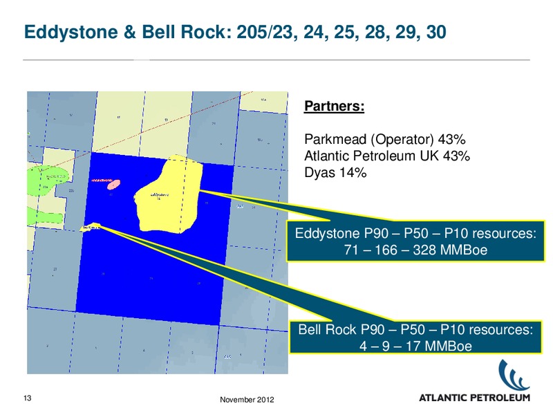 Q3 2012 – Atlantic Petroleum – slide 12