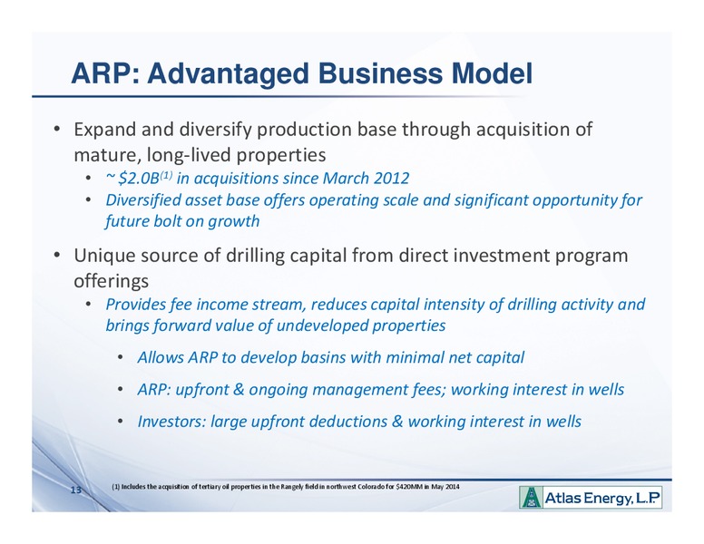Enercom London Oil Gas Conference – Atlas Energy, L.P – slide 12