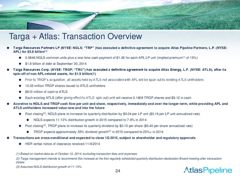 STEPHENS FALL INVESTMENT CONFERENCE – Atlas Pipeline Partners Lp – slide 24