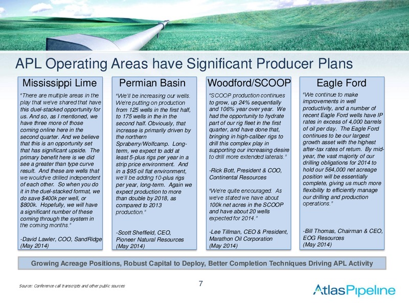 Deutsche Bank High Yield & Leveraged Finance Conference – Atlas Pipeline Partners Lp – slide 6