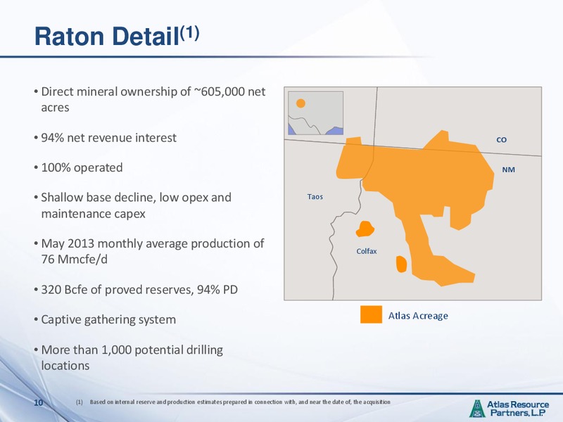 CITI MLP CONFERENCE – Atlas Resources Llc – slide 9