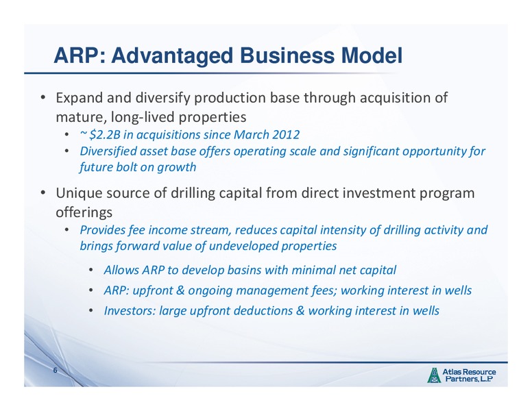 MARCH 2015 INVESTOR PRESENTATION – Atlas Resource Partners, L.P. – slide 5