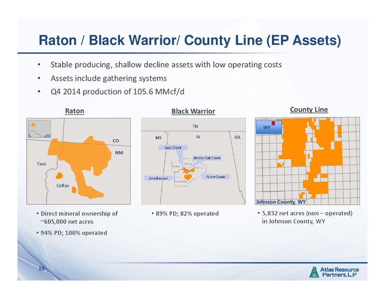 MARCH 2015 INVESTOR PRESENTATION – Atlas Resource Partners, L.P. – slide 14