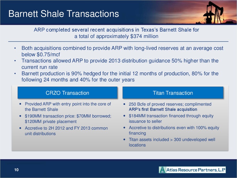 2012 CITI MLP CONFERENCE – Atlas Resource Partners, L.P. – slide 9