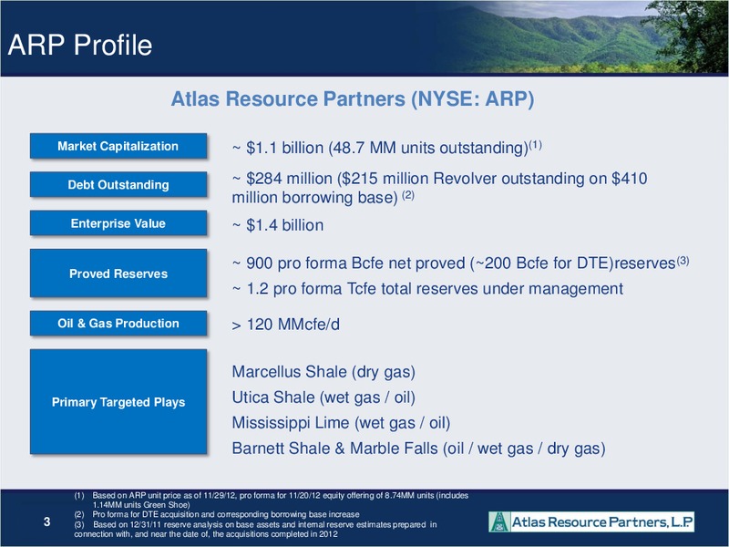 WELLS FARGO PIPELINE MLP AND ENERGY SYMPOSIUM – Atlas Resource Partners, L.P. – slide 2