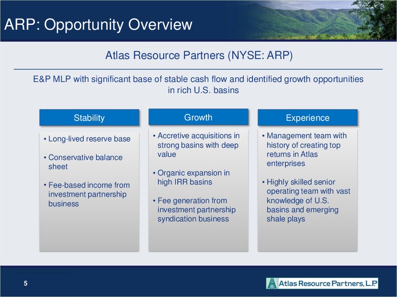 WELLS FARGO PIPELINE MLP AND ENERGY SYMPOSIUM – Atlas Resource Partners, L.P. – slide 4