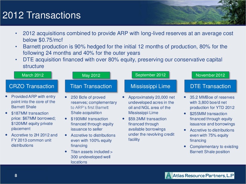 WELLS FARGO PIPELINE MLP AND ENERGY SYMPOSIUM – Atlas Resource Partners, L.P. – slide 7