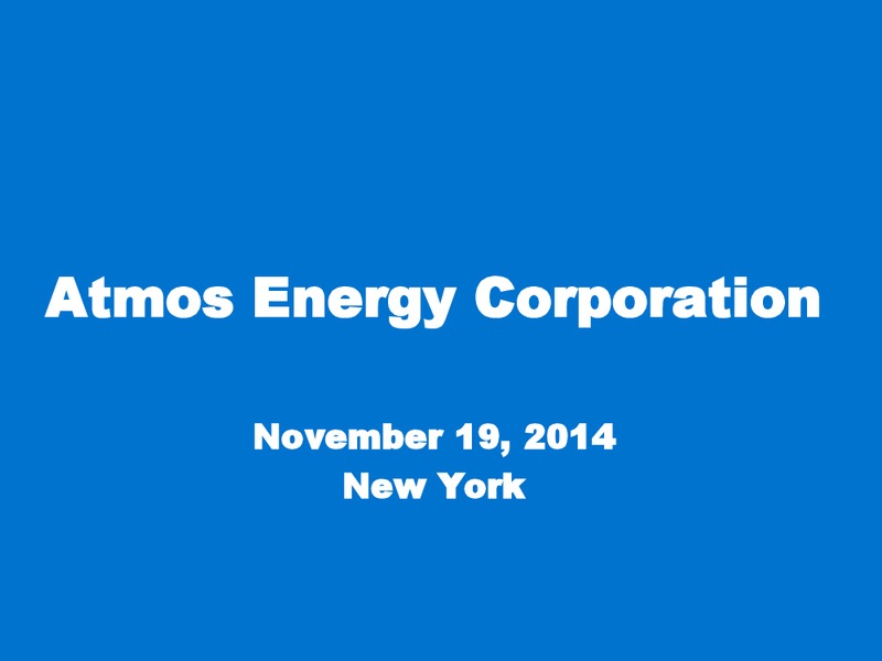 INVESTOR PRESENTATION – Atmos Energy – slide 1