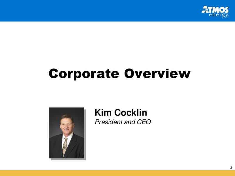 INVESTOR PRESENTATION – Atmos Energy – slide 3