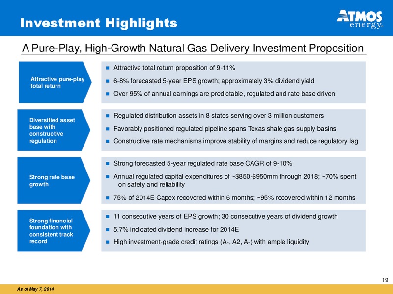Investor Presentation – Atmos Energy – slide 19