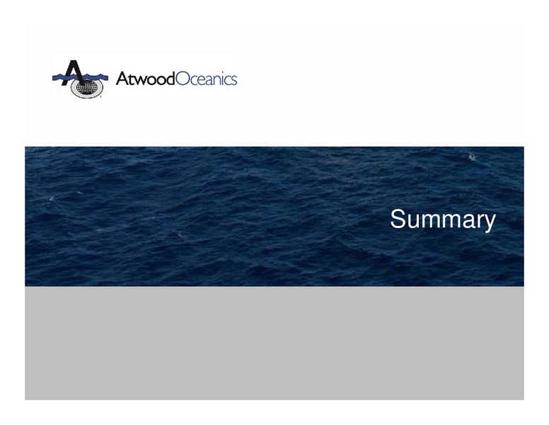 INVESTOR PRESENTATION – Atwood Oceanics Inc – slide 16