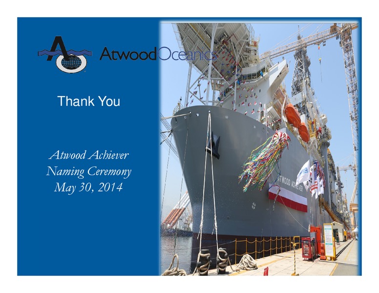 INVESTOR PRESENTATION – Atwood Oceanics Inc – slide 18
