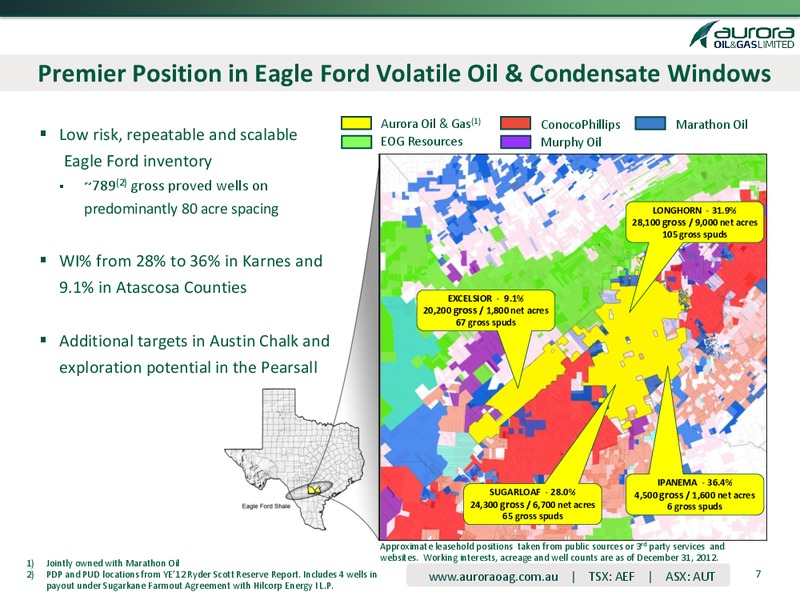 2012 FULL YEAR AND FOURTH QUARTER RESULTS – Aurora Oil & Gas Ltd. – slide 6