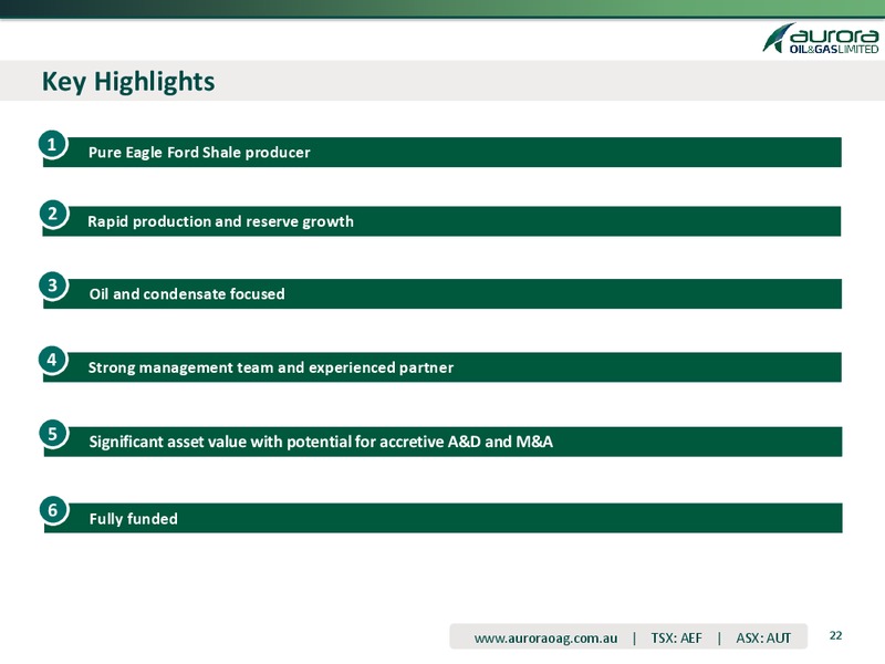 2012 FULL YEAR AND FOURTH QUARTER RESULTS – Aurora Oil & Gas Ltd. – slide 21