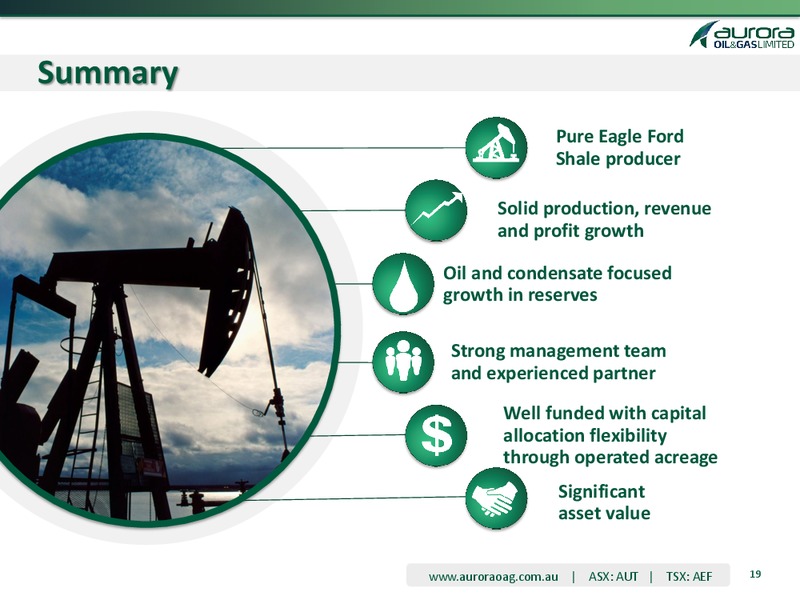 Q1 2014 OPERATING AND FINANCIAL RESULTS – Aurora Oil & Gas Ltd. – slide 18