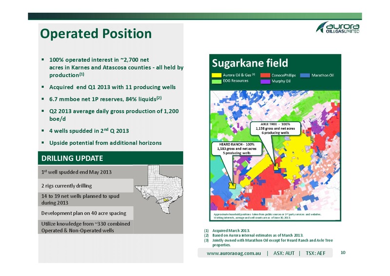 Corporate Presentation – Aurora Oil & Gas Ltd. – slide 7