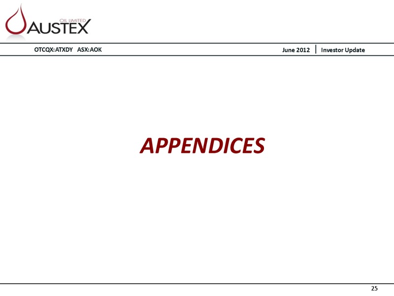 US FOCUSED OIL & GAS PRODUCTION AND DEVELOPMENT COMPANY – Austex Oil Limited – slide 24