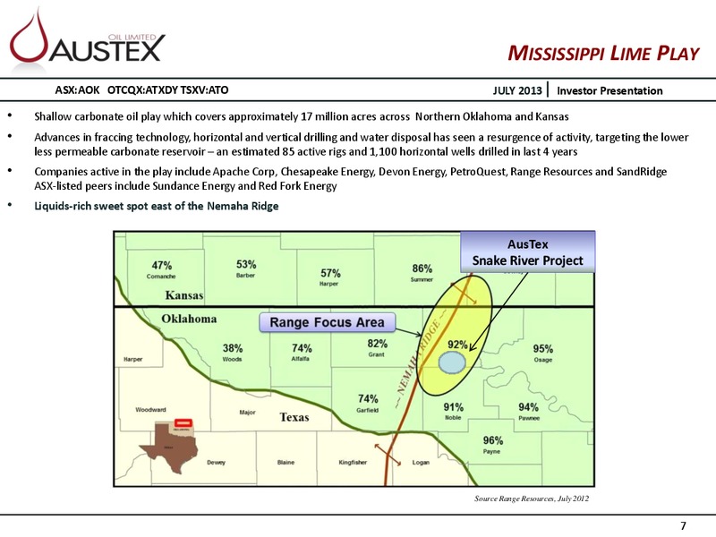 INVESTOR PRESENTATION – Austex Oil Limited – slide 6