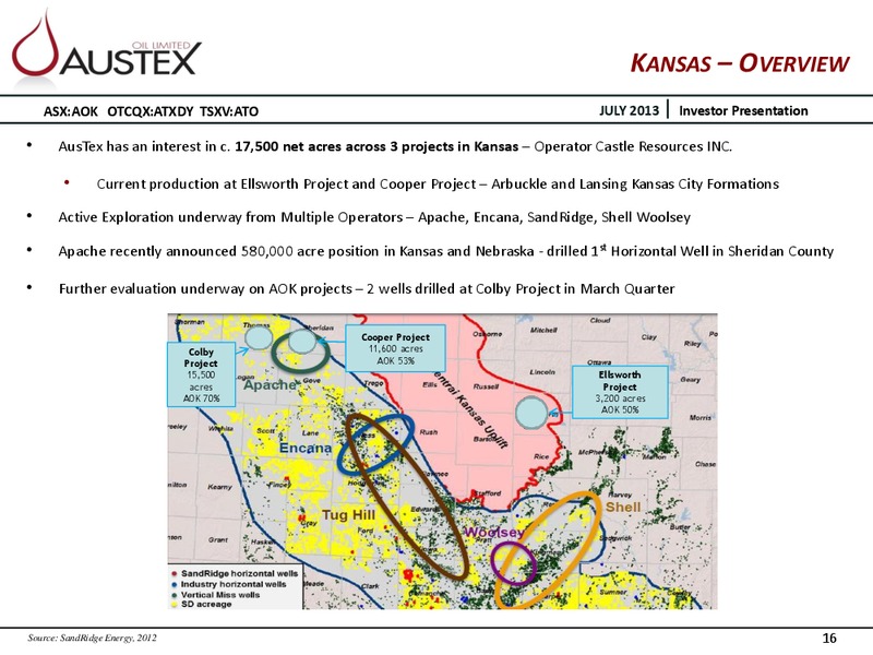 INVESTOR PRESENTATION – Austex Oil Limited – slide 12