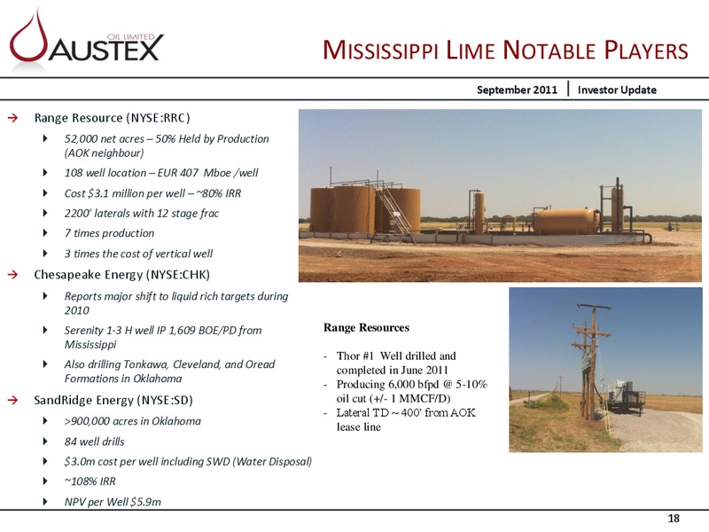 CORPORATE PRESENTATION – Austex Oil Limited – slide 17