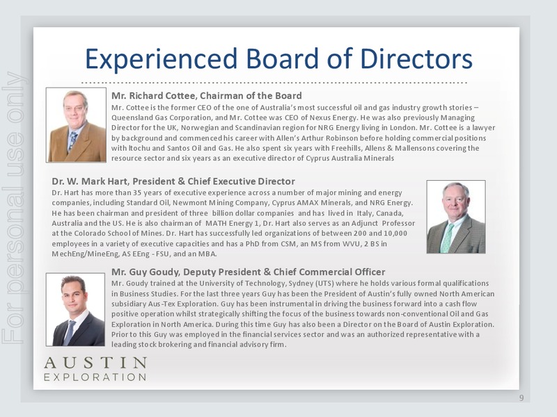 Investor Presentation – Austin Exploration Limited – slide 8