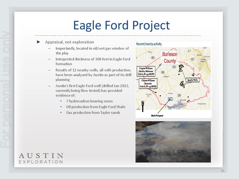 Investor Presentation – Austin Exploration Limited – slide 15