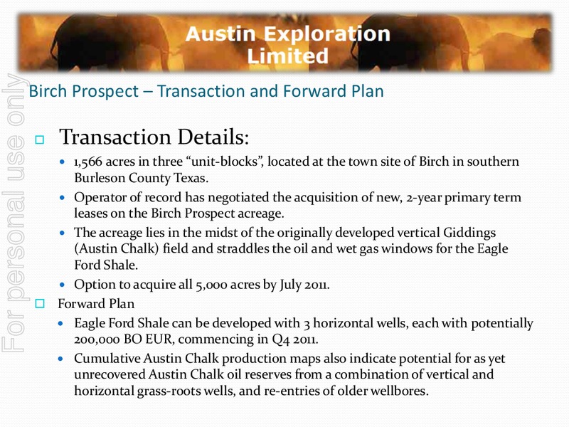EAGLEFORD SHALE – Austin Exploration Limited – slide 8
