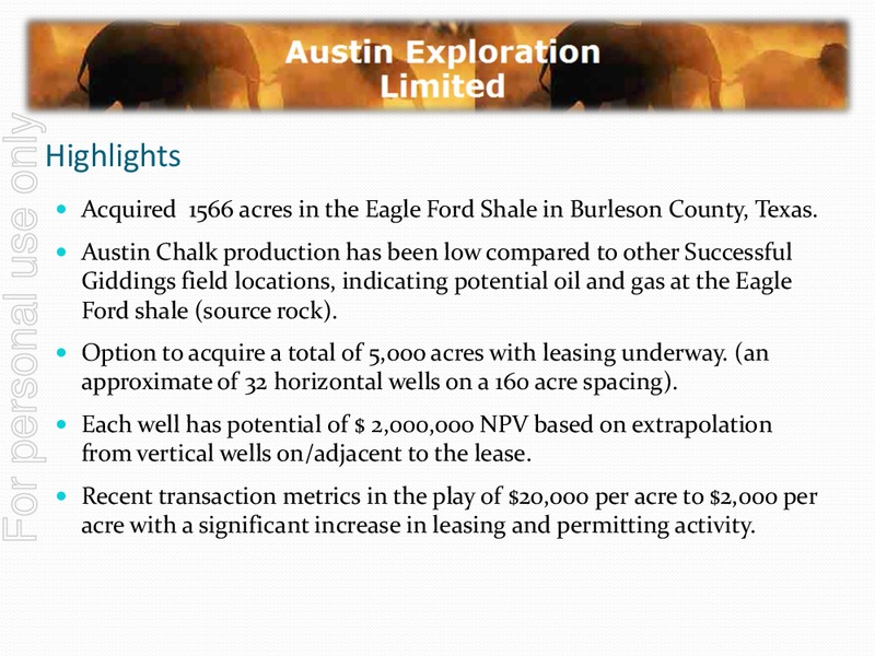 EAGLEFORD SHALE – Austin Exploration Limited – slide 10