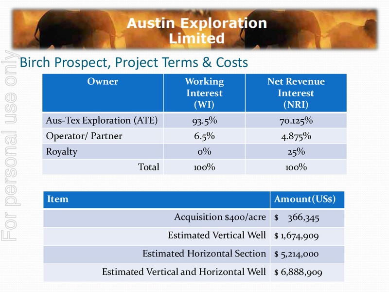 EAGLEFORD SHALE – Austin Exploration Limited – slide 12