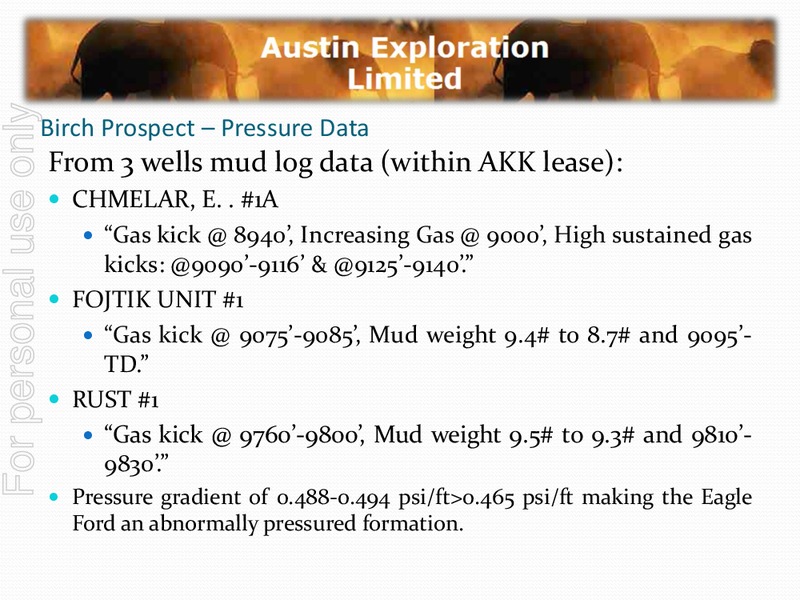 EAGLEFORD SHALE – Austin Exploration Limited – slide 16
