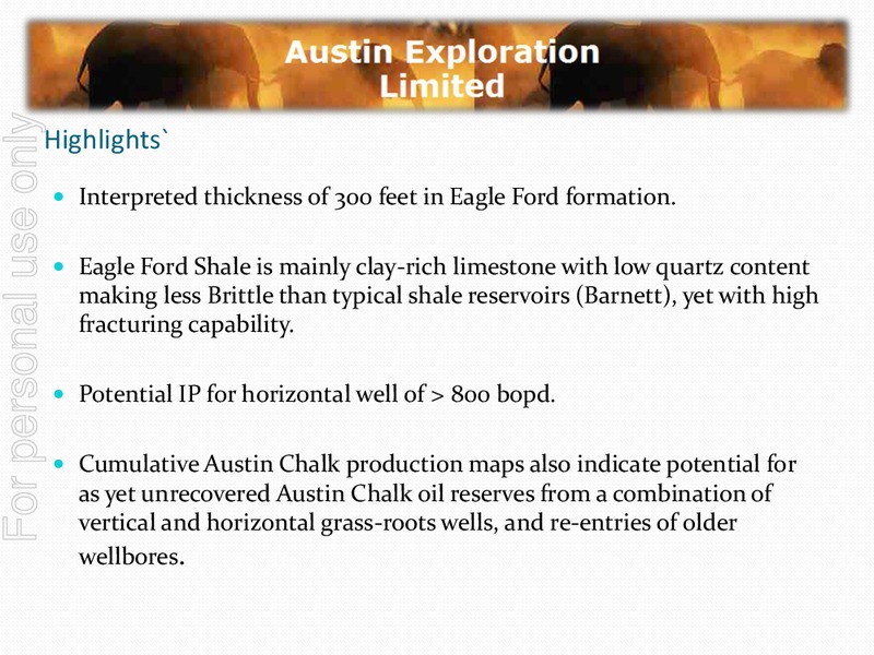 EAGLEFORD SHALE – Austin Exploration Limited – slide 17