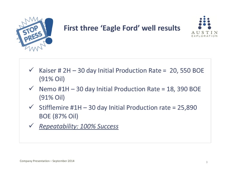 Company Presentation – Austin Exploration Limited – slide 2