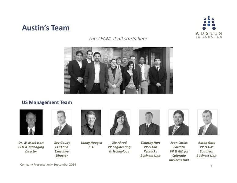 Company Presentation – Austin Exploration Limited – slide 3