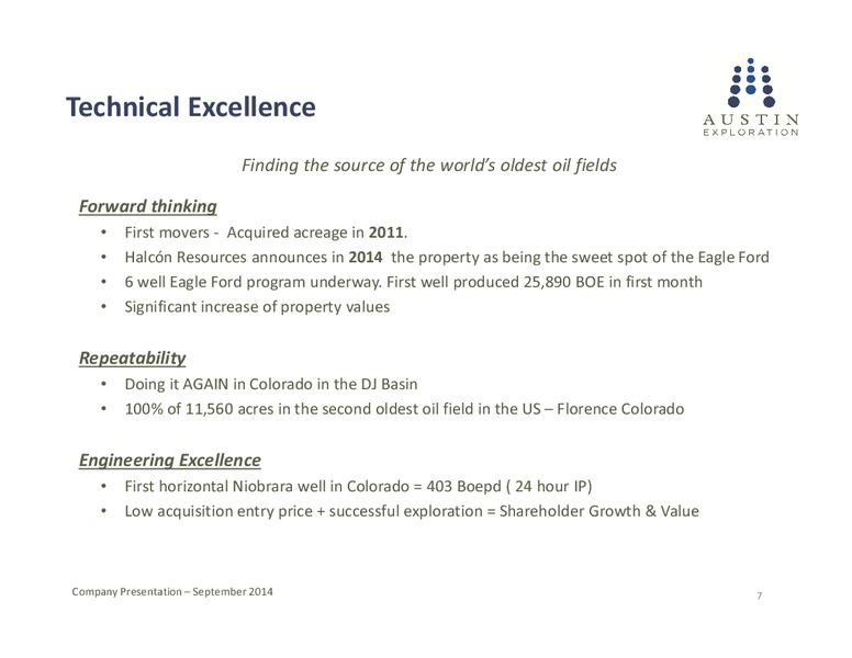 Company Presentation – Austin Exploration Limited – slide 6