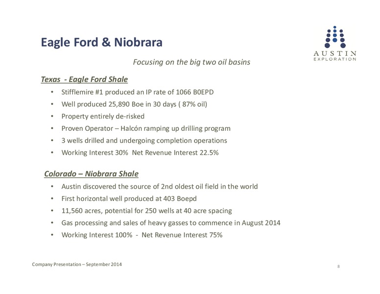 Company Presentation – Austin Exploration Limited – slide 7