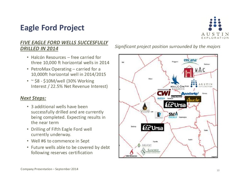 Company Presentation – Austin Exploration Limited – slide 9