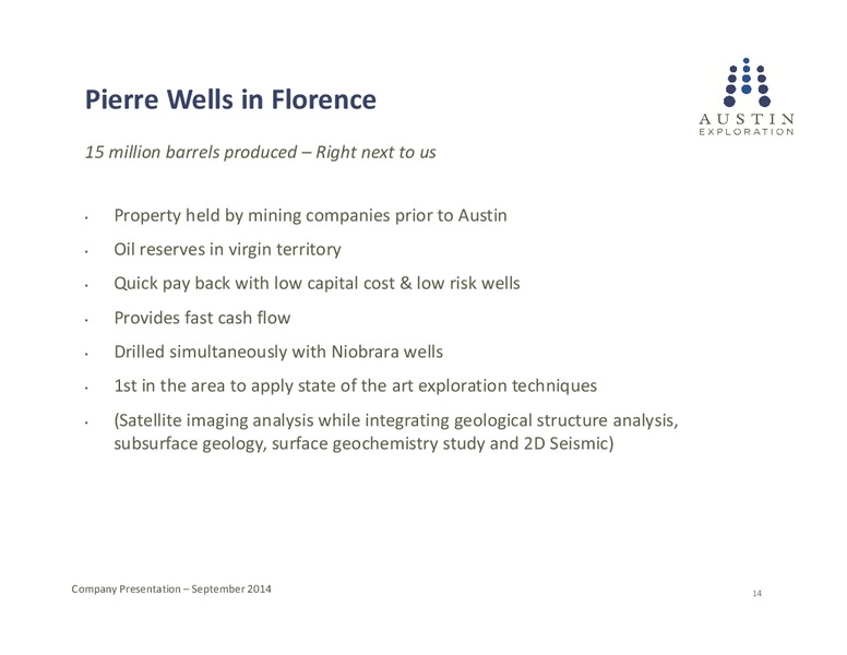 Company Presentation – Austin Exploration Limited – slide 13
