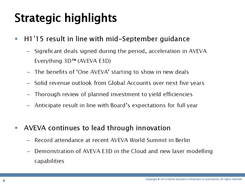INVESTOR PRESENTATION – Aveva – slide 2