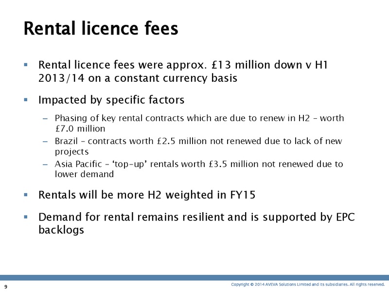 INVESTOR PRESENTATION – Aveva – slide 8