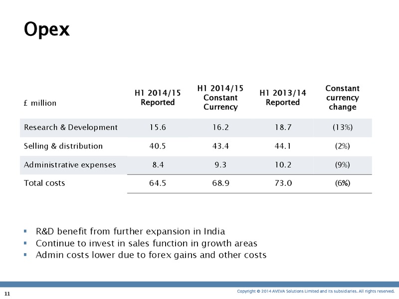 INVESTOR PRESENTATION – Aveva – slide 10