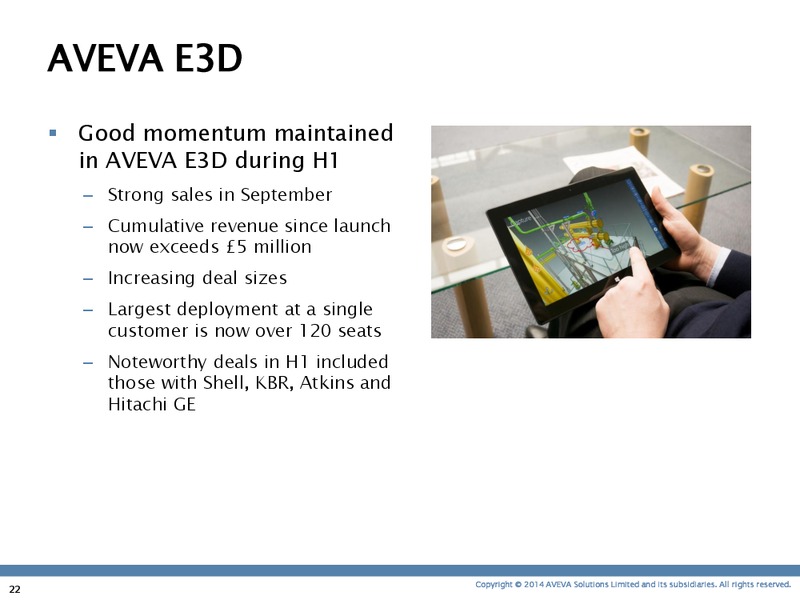INVESTOR PRESENTATION – Aveva – slide 21