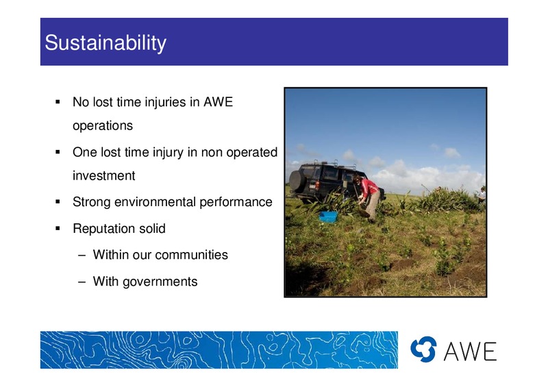 HALF YEAR RESULTS 2010 – Awe Limited – slide 6