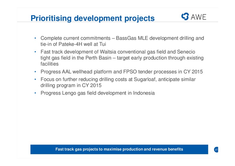 Half Year Results – Awe Limited – slide 26