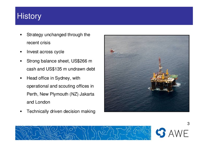 US INVESTOR PRESENTATION – Awe Limited – slide 3