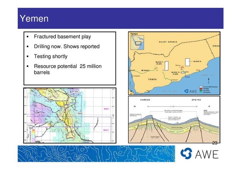 US INVESTOR PRESENTATION – Awe Limited – slide 23